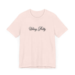 (Black) “Vibing Pretty” Jersey Tee