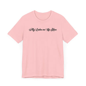 “My Lashes are Up Here” Jersey Tee