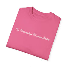 Load image into Gallery viewer, (Pink) “On Wednesdays We wear Lashes” Comfort T-shirt
