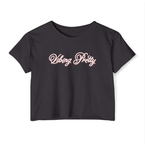 (Pink) “Vibing Pretty” Crop Top