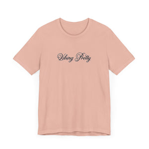 (Black) “Vibing Pretty” Jersey Tee