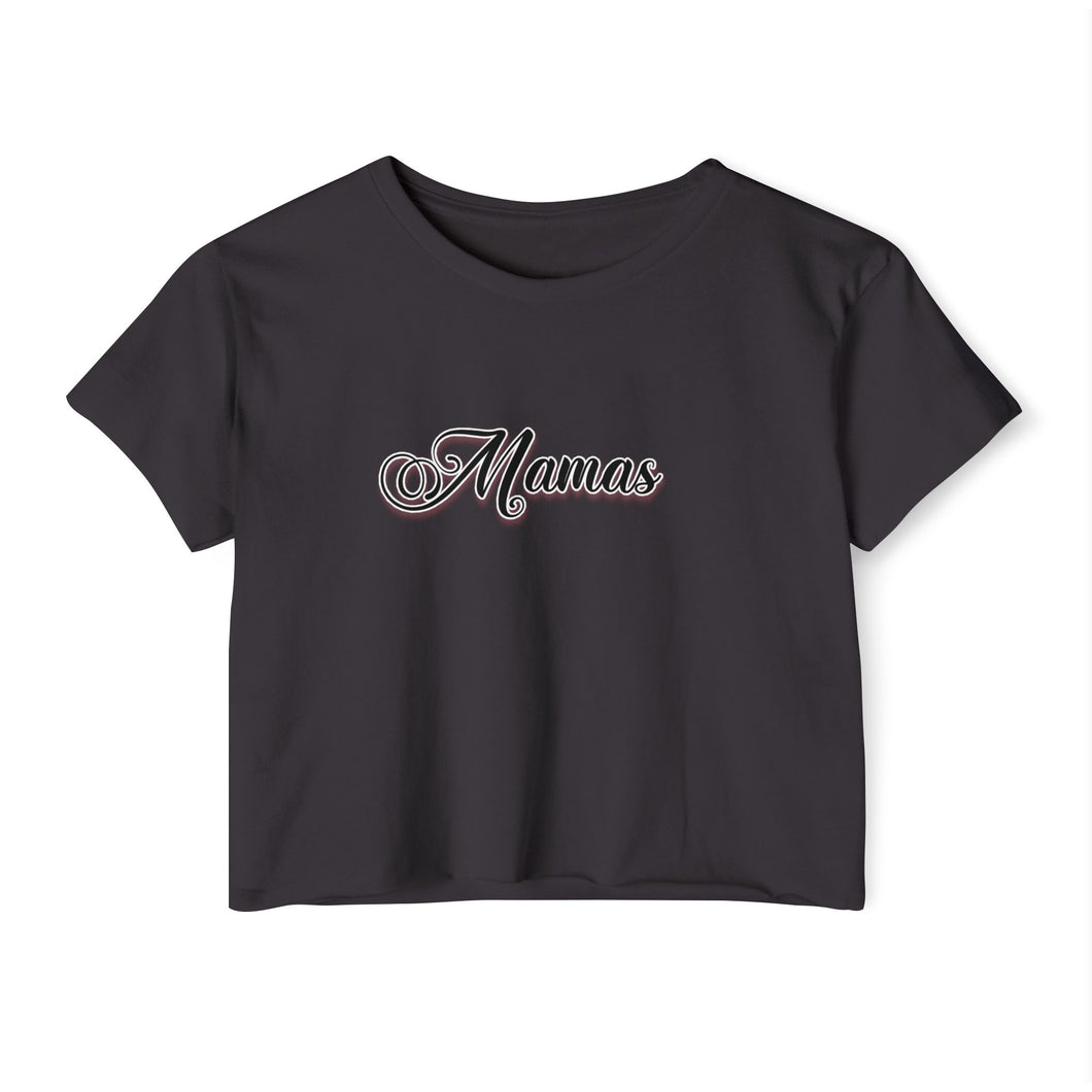 (Black) “Mamas” Crop Top