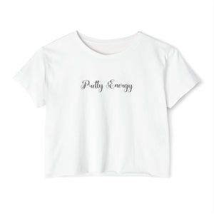 (Black) “Pretty Energy” Crop Top