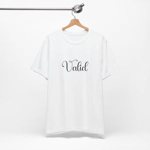 (Black) “Valid” Jersey Tee