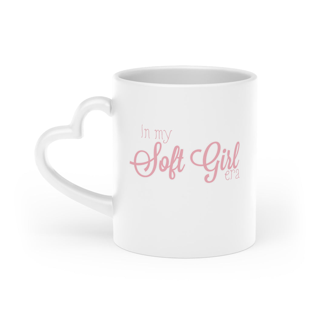 “In my Soft Girl era” Heart-Shaped Mug