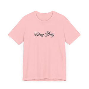 (Black) “Vibing Pretty” Jersey Tee