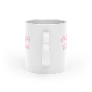 “Pretty Girls like Pink” Heart-Shaped Mug