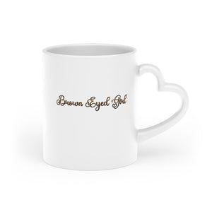 “Brown Eyed Girl” Heart-Shaped Mug