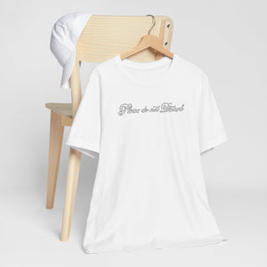 (White) “Please Do Not Disturb” Jersey Tee