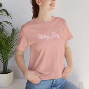 (Pink) “Vibing Pretty” Jersey Tee