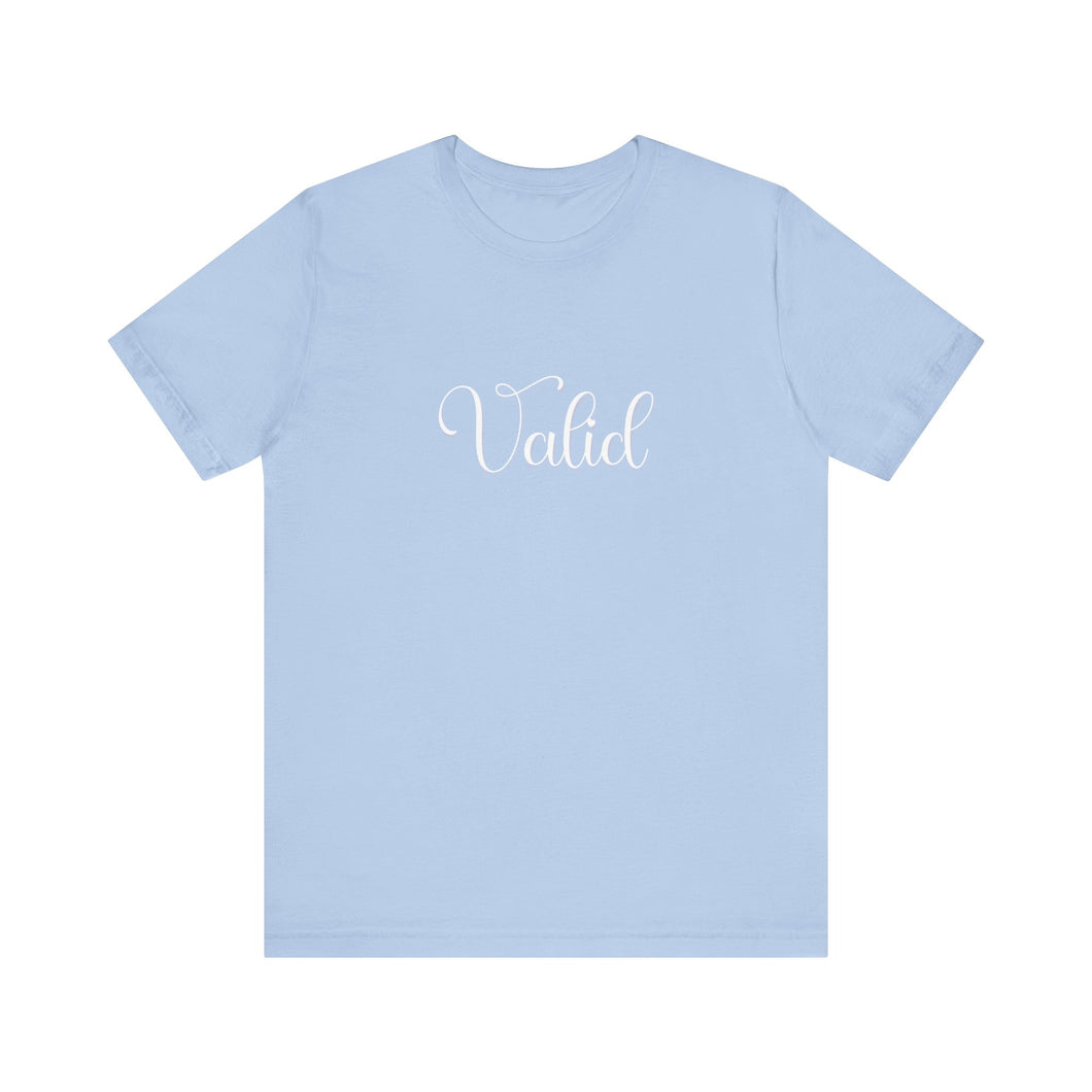 (White) “Valid” Jersey Tee