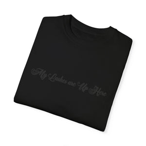 “My Lashes are Up Here” Comfort T-shirt