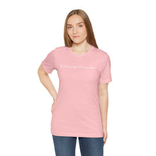 Load image into Gallery viewer, (Pink) “On Wednesdays We wear Lashes” Jersey Tee
