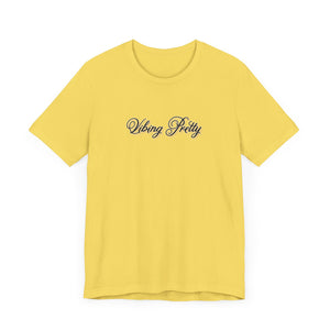 (Black) “Vibing Pretty” Jersey Tee