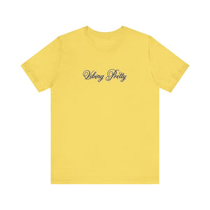 (Black) “Vibing Pretty” Jersey Tee