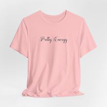 Load image into Gallery viewer, (Black) “Pretty Energy” Jersey Tee
