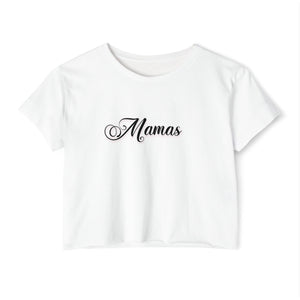 (Black) “Mamas” Crop Top