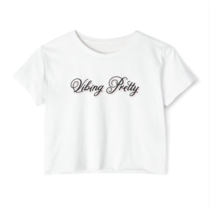 (Black) “Vibing Pretty” Crop Top