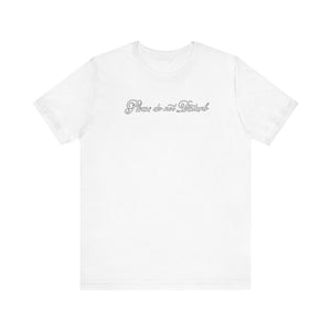 (White) “Please Do Not Disturb” Jersey Tee