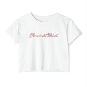 (Pink) “Please Do Not Disturb” Crop Top